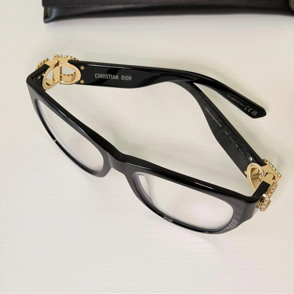 New! Dior Women's Glasses in Black, 30MontaigneO S4I 12BB, Authentic